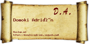 Domoki Adrián névjegykártya